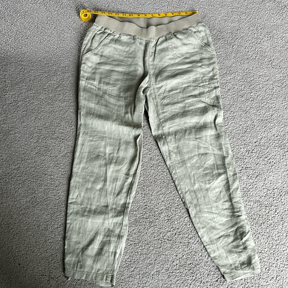 Linen joggers.